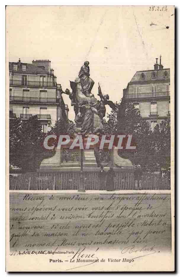 Paris CPA Monument de Victor Hugo