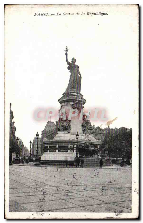 CPA Paris Statue de la Republique