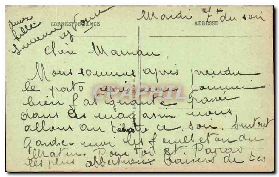 CPA Paris La rue Soufflot et le Pantheon — Rückseite