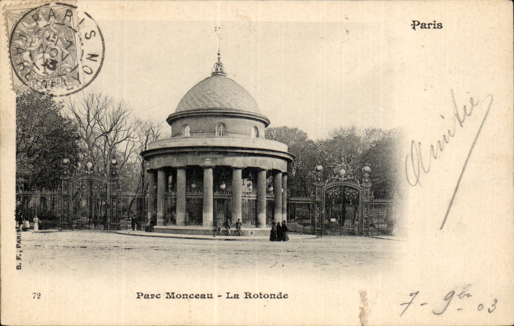 CPA Paris Parc Monceau La rotonde