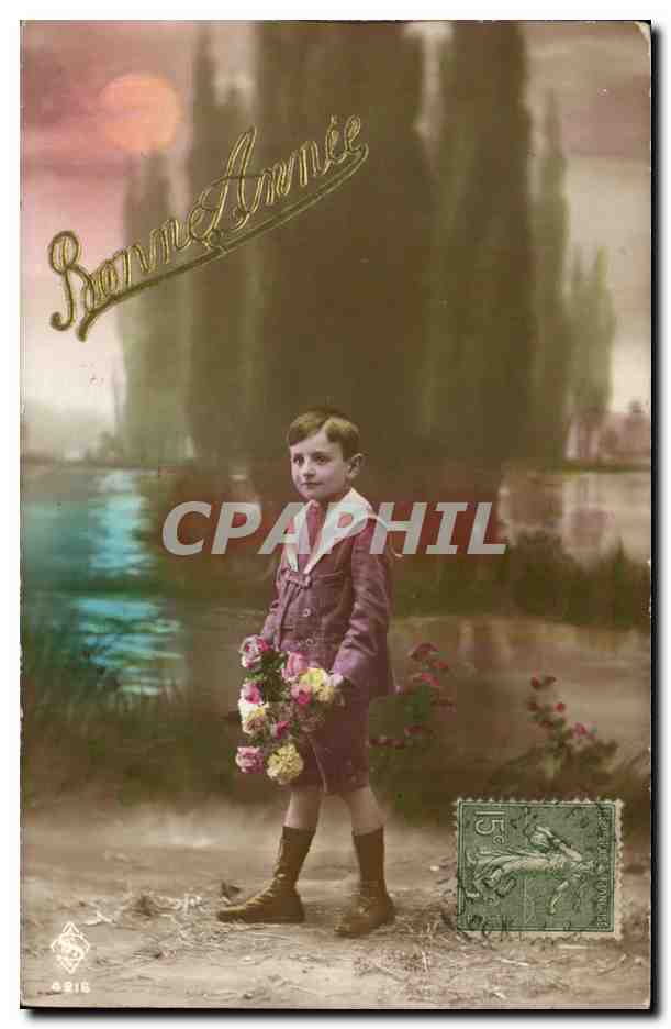 CPA Fantaisie Enfant Bonne annee