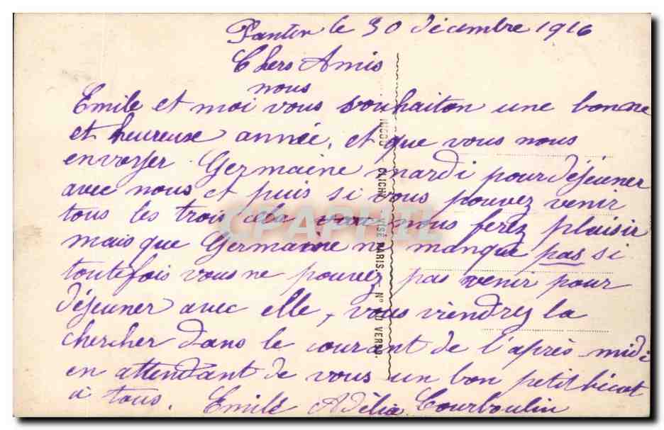 CPA Fantaisie Bonne Annee Fer a cheval — Rückseite