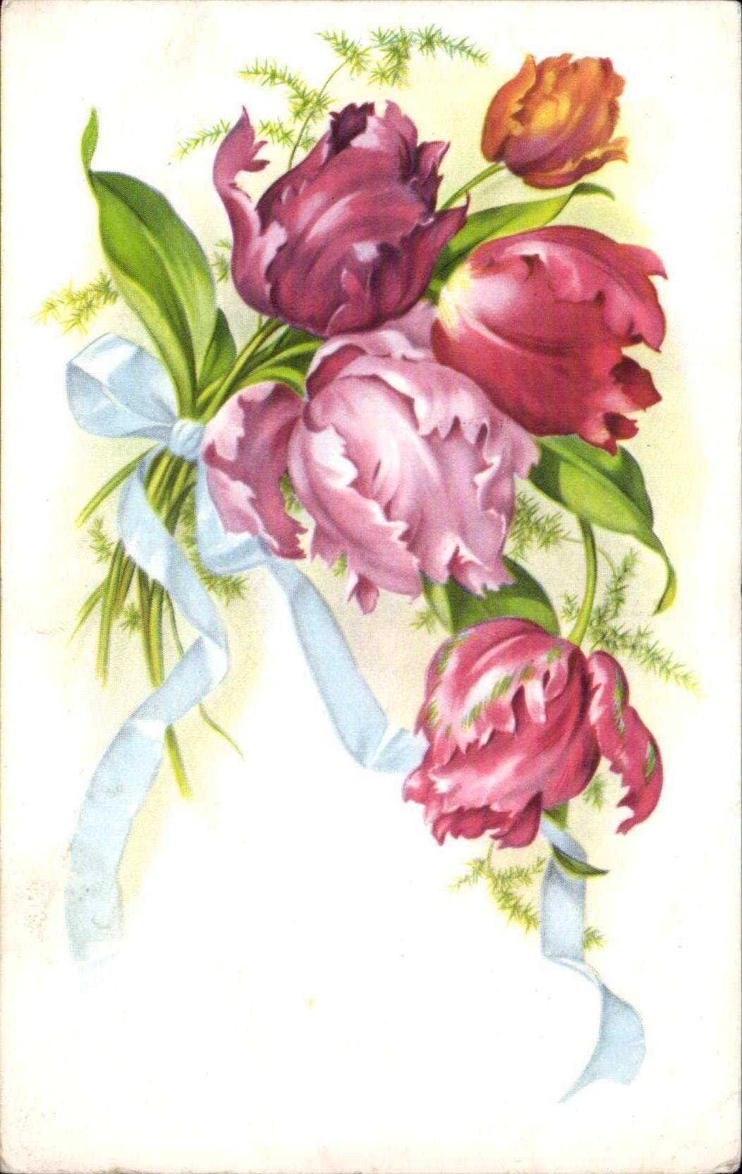 CPA Fantaisie Fleurs
