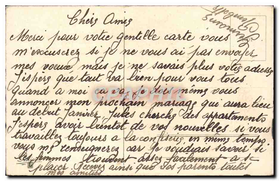 CPA Fantaisie Fleurs — Verso