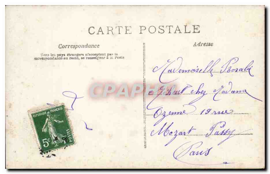 CPA Fantaisie Homme 1er avril Poissons  — Rückseite