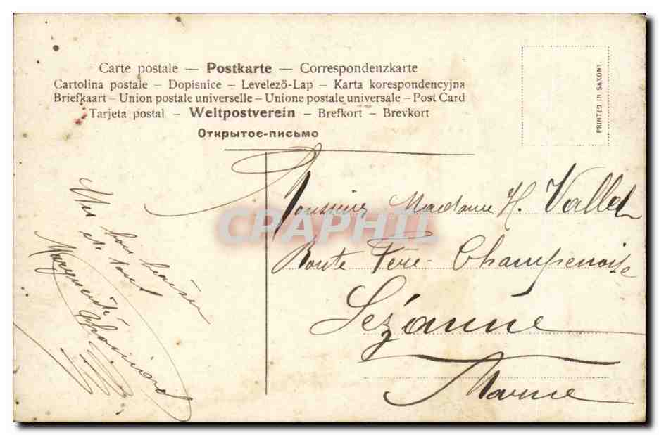 CPA Fantaisie Femme  — Verso