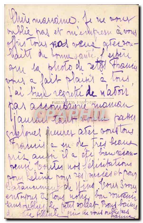 CPA Fantaisie Fleurs Bonne fete — Verso