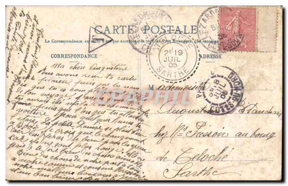 CPA FAntaisie l'enfant l'age d'or  — Verso
