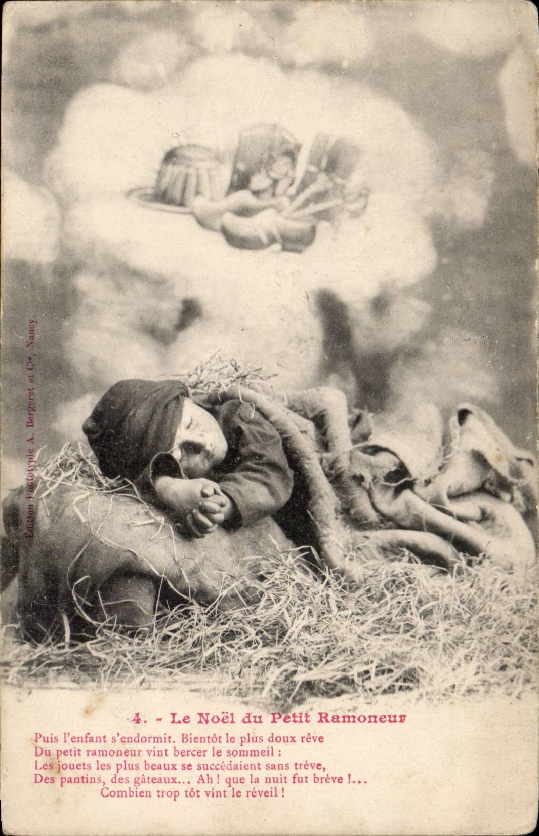 CPA FAntaisie Le Noel du petit ramoneur
