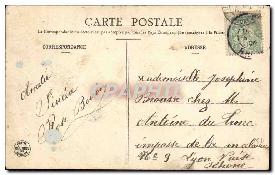 Femme en uniforme militaire — Bonne Année 1906 — Edition Bergeret — Reverso