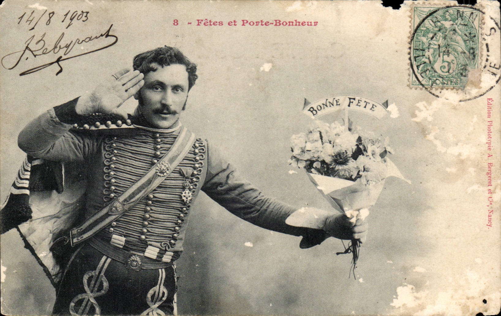 CPA FAntaisie FEtes et porte bonheur