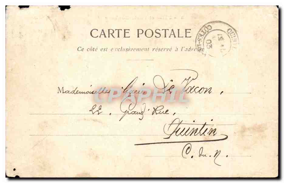 CPA FAntaisie FEtes et porte bonheur — Rückseite