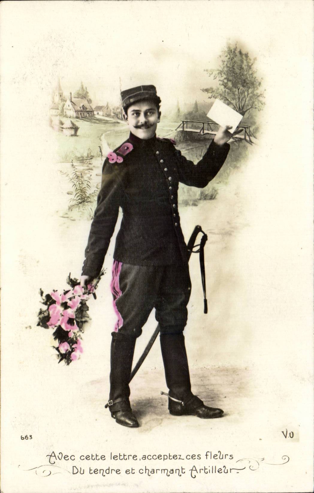 CPA FAntaisie Homme Militaria