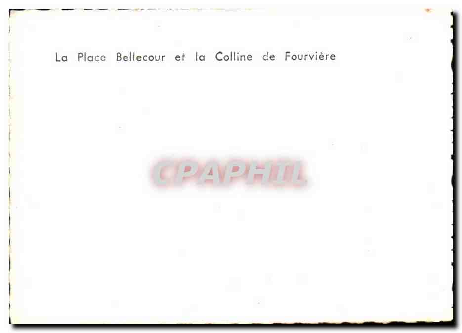 Lyon CPM La place Bellecour et la colline de Fourviere — Rückseite