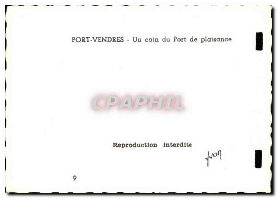 Port Vendres CPA Un coin du port de plaisance — Rückseite