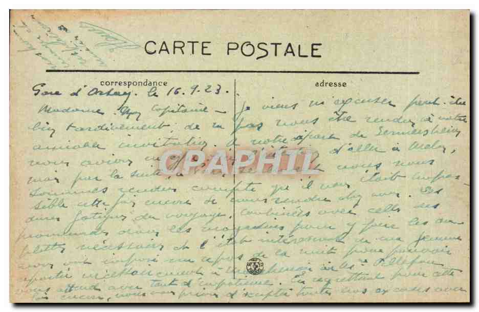 CPA Paris Avenue de l'opera — Rückseite