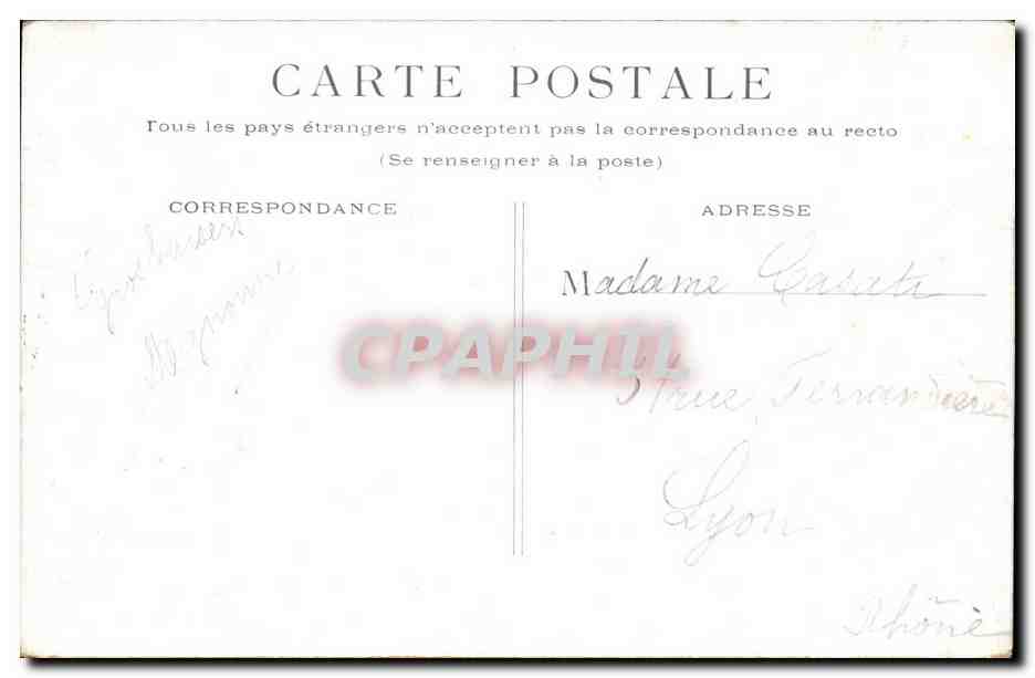 CPA Paris Palais royal — Rückseite
