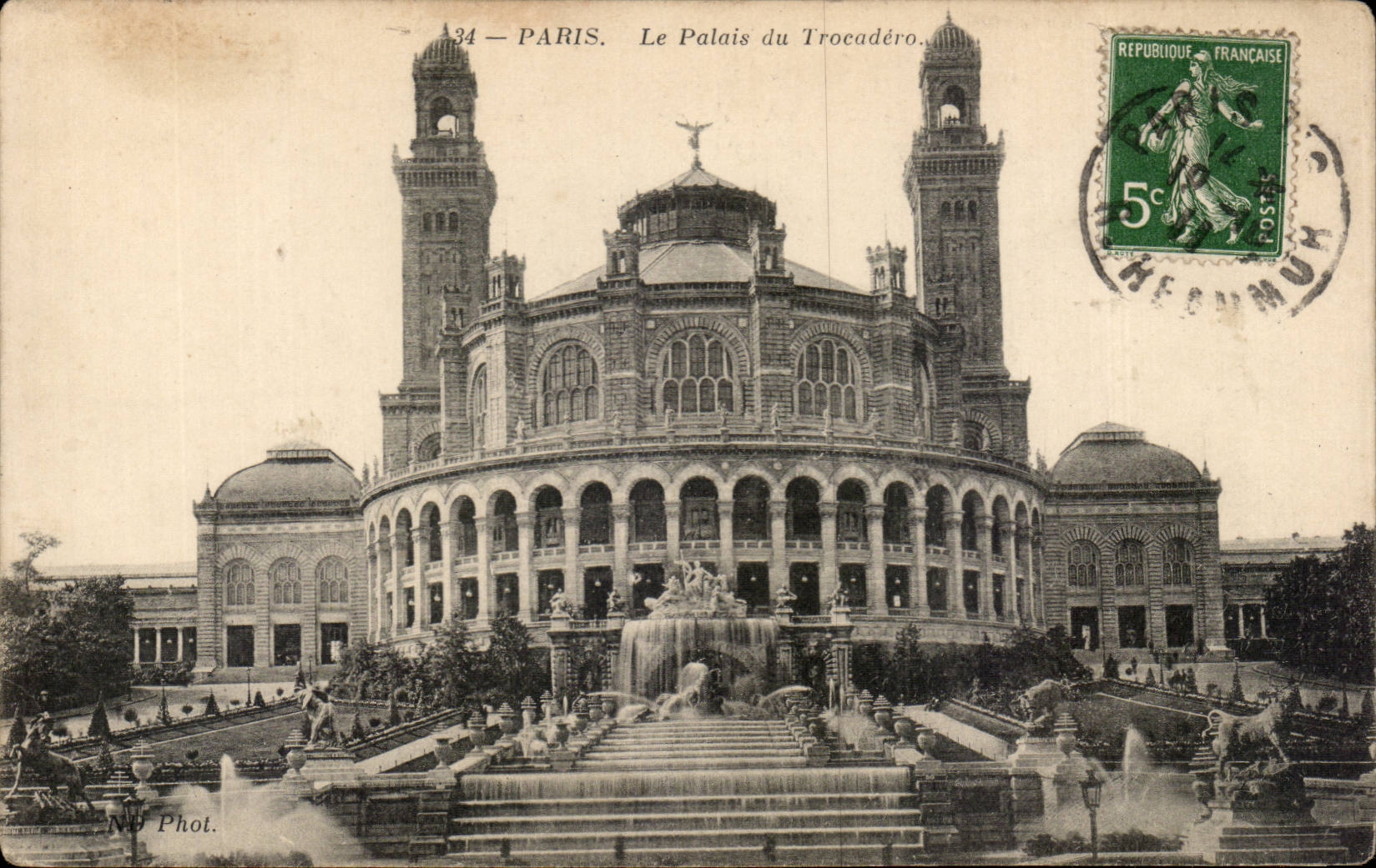 CPA Paris le Trocadero