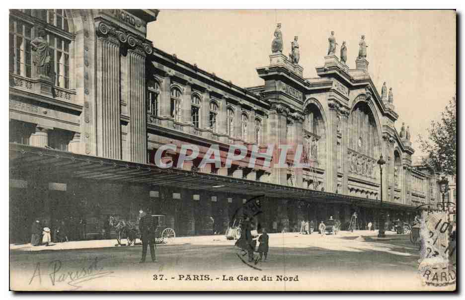 CPA Paris La gare du Nord