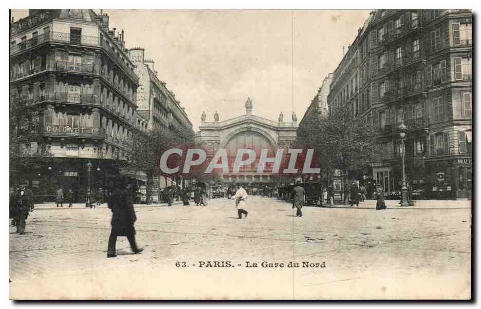 CPA Paris La gare du Nord