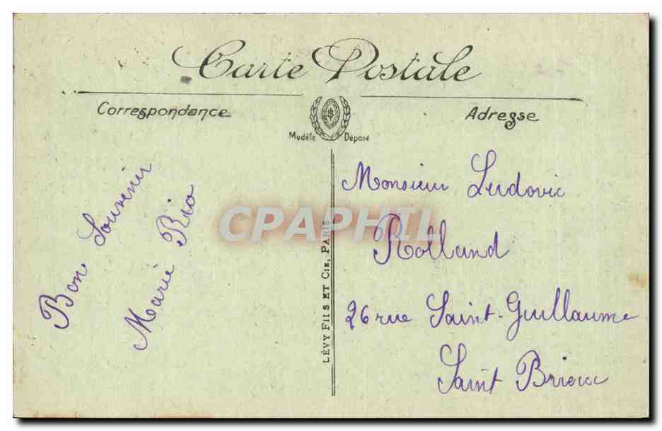 CPA Paris pont Alexandre III — Verso