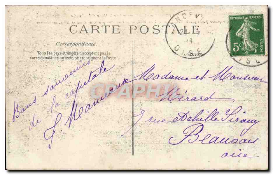 CPA Paris pont Alexandre III  — Verso