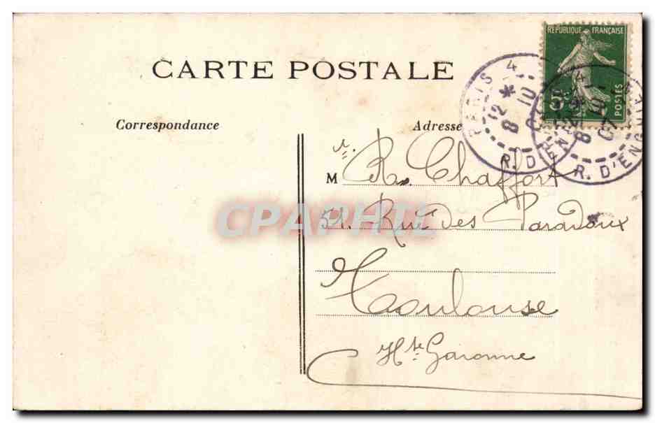 CPA Paris pont Alexandre III  — Verso