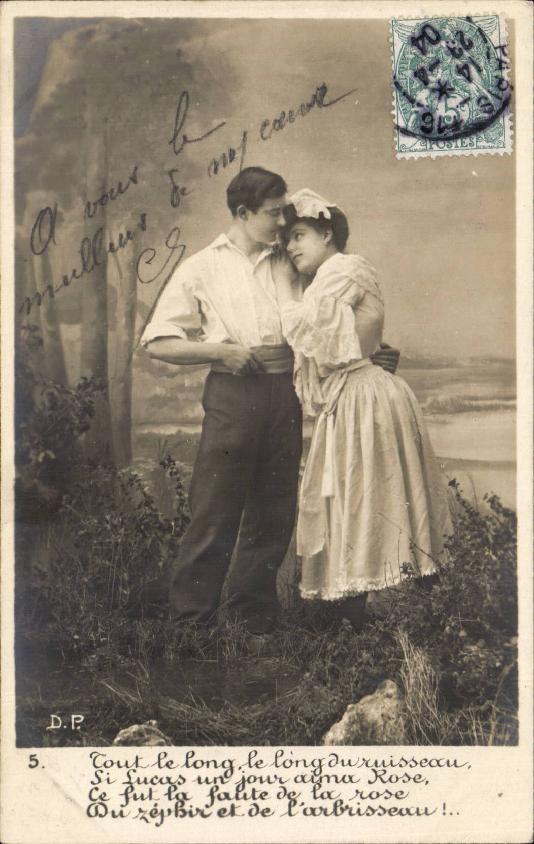 Couple amoureux — scène de nature — D.P. n°5