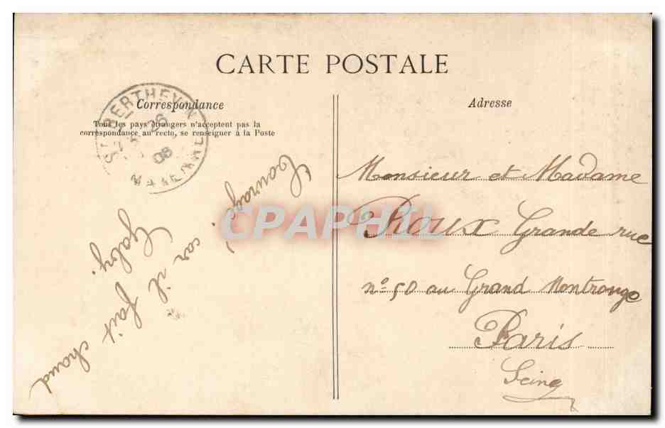CPA Fantaisie Femme cousant Dentelle Folklore — Verso