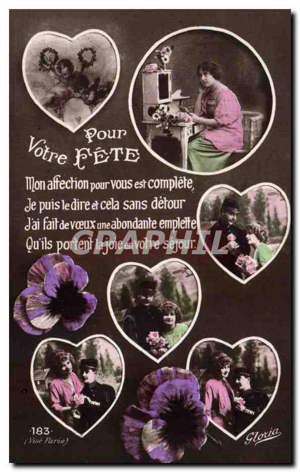 CPA Fantaisie Femme pour votre fete