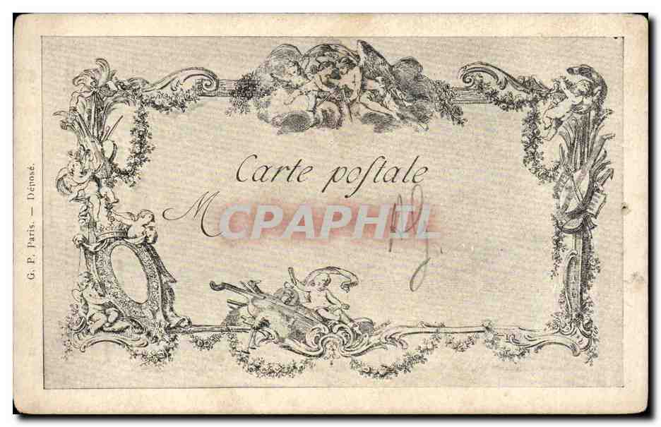 CPA Les chefs d'oeuvre de l'art au 18eme Scene de Cythere assiegee — Verso