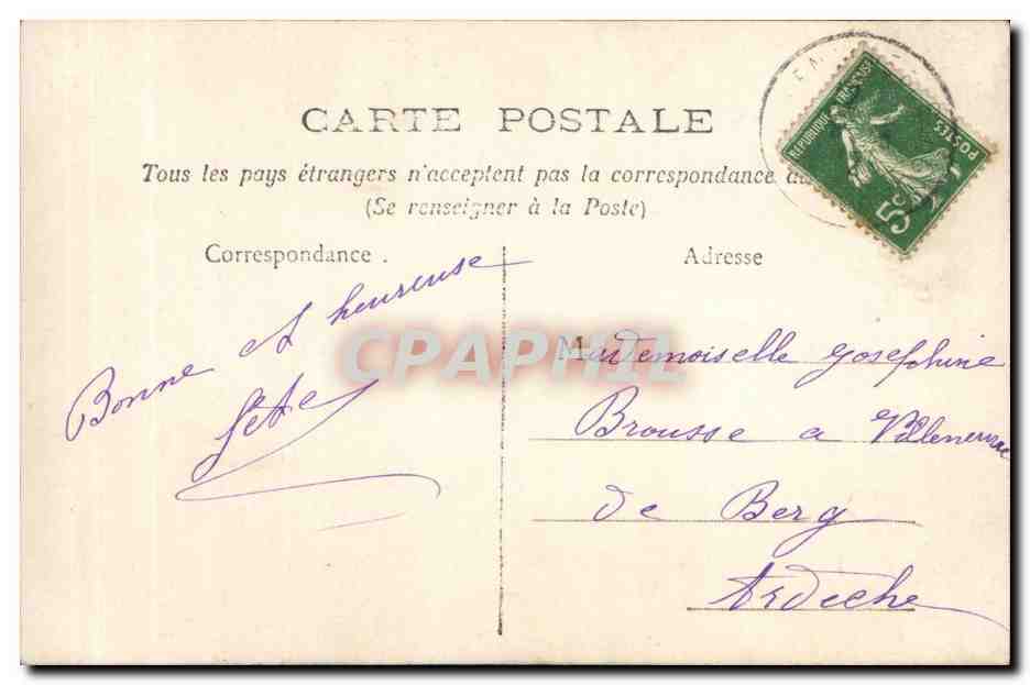 CPA Fantaisie Fleurs — Verso