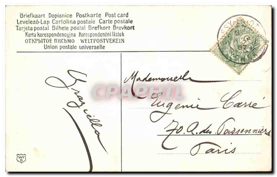 CPA Fantaisie Paturage Boeufs Vaches — Rückseite
