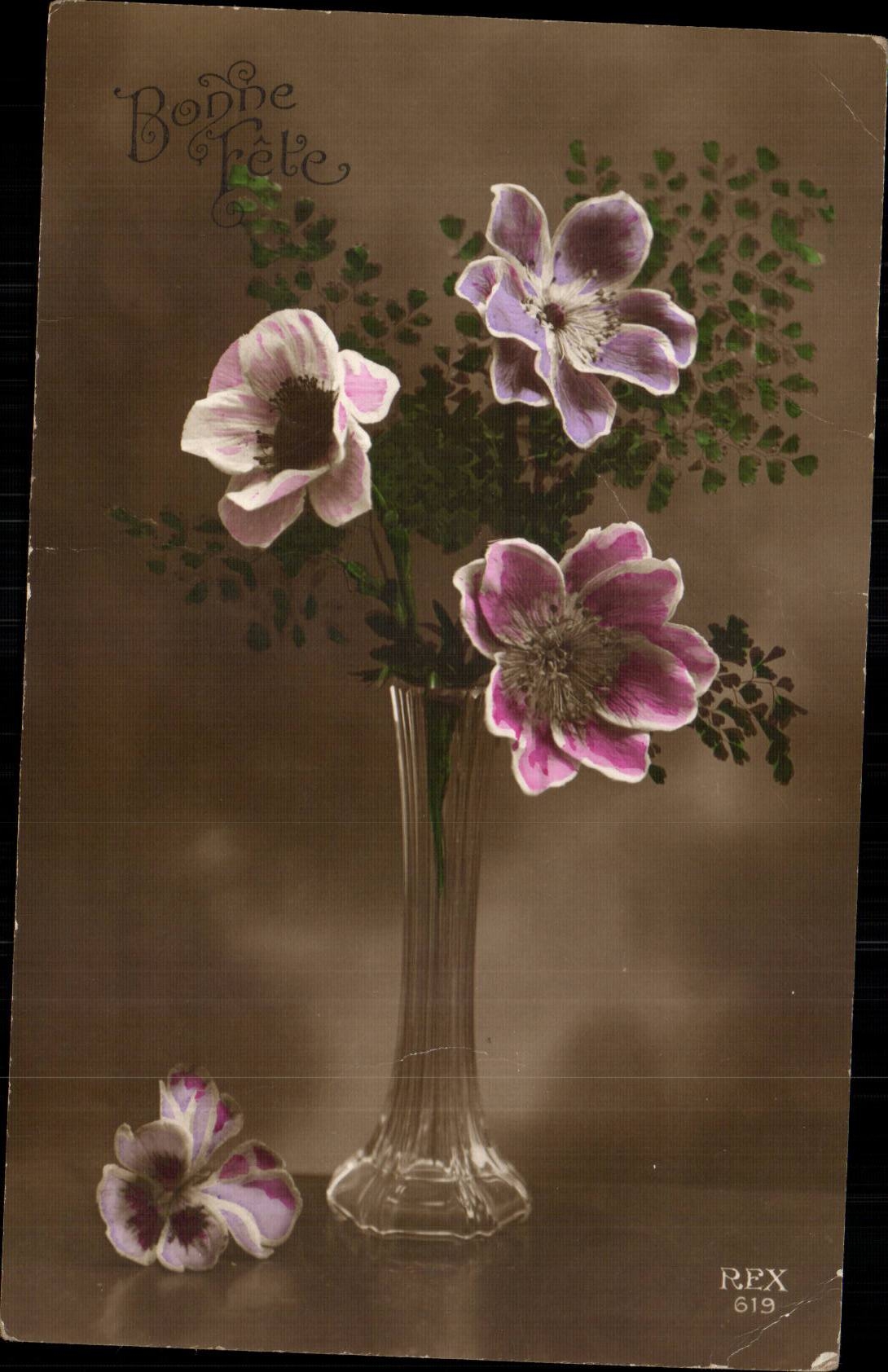 CPA Fantaisie Fleurs