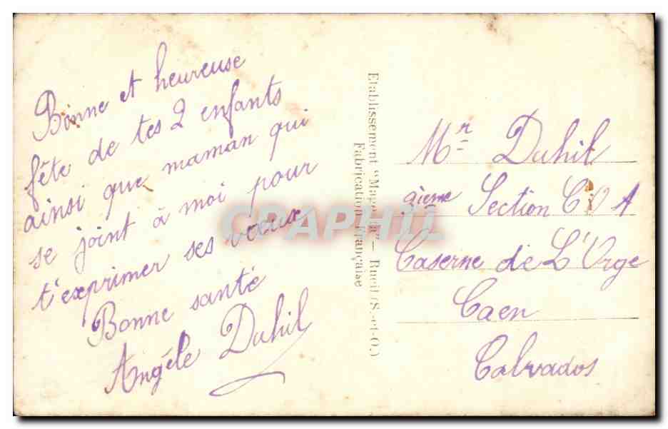 CPA Fantaisie Fleurs — Verso