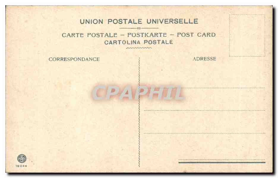 Deux jeunes femmes à Venise — vue de la lagune avec gondole — Union Postale Universelle — Verso
