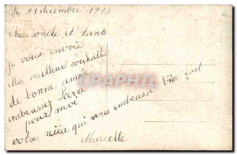 CPA Fantaisie Bonne annee — Rückseite