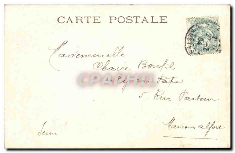 CPA Fantaisie La petite charmeuse d'oiseaux — Verso