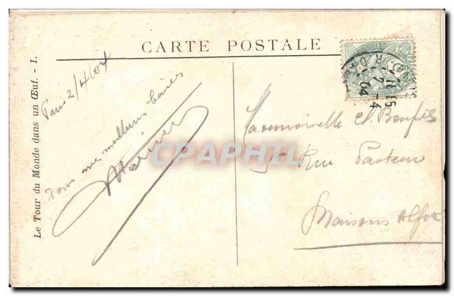 CPA Fantaisie La petite charmeuse d'oiseaux — Rückseite