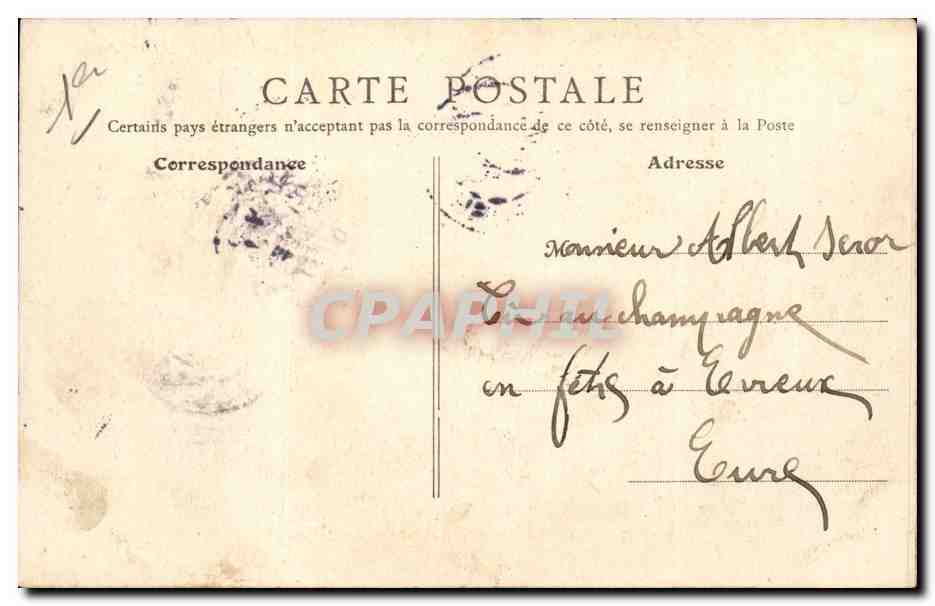 Paris CPA La conciergerie et le pont au change — Verso
