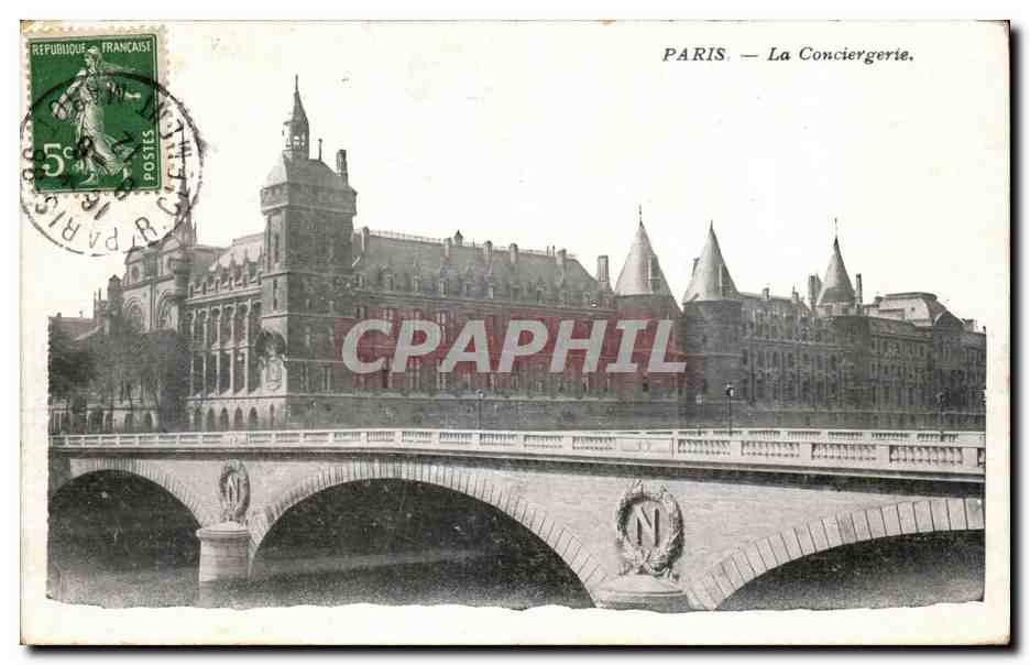 Paris CPA La conciergerie et le pont au change