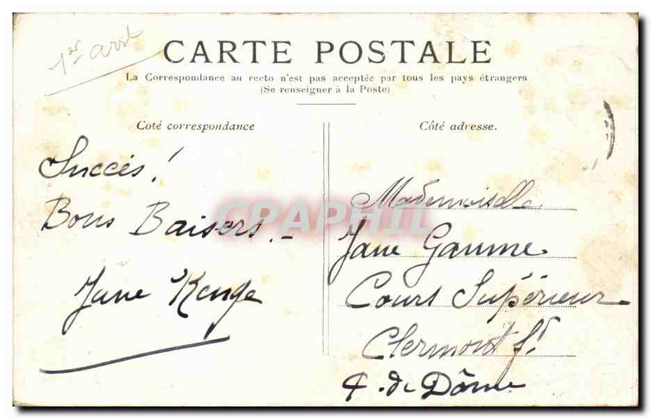 Paris CPA La conciergerie et le pont au change — Rückseite