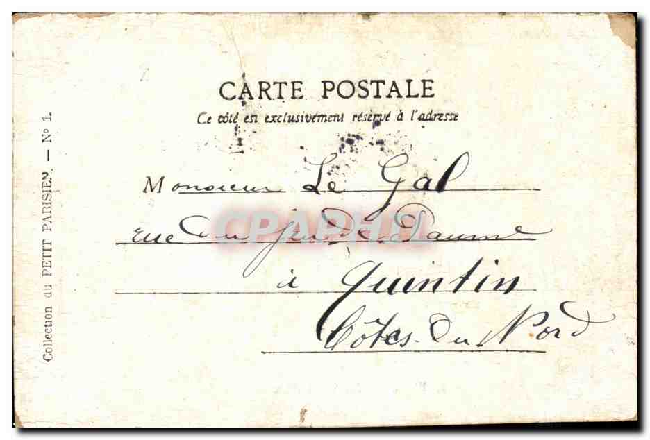 Paris CPA Le pont Alexandre III — Verso