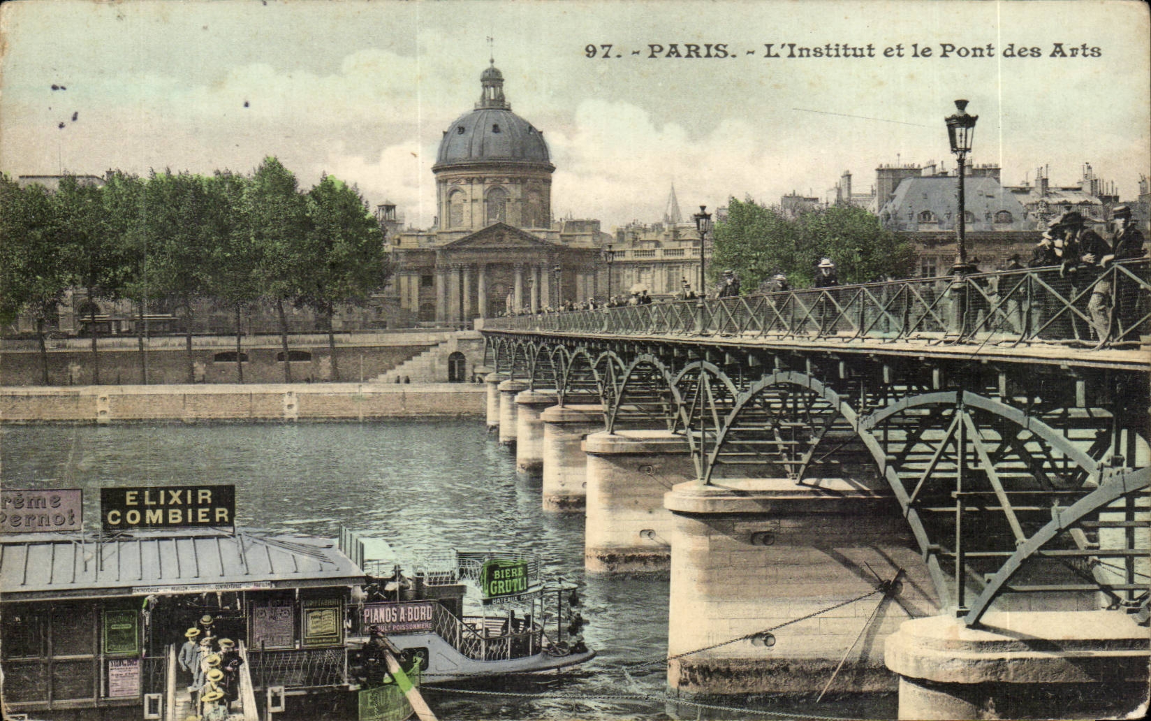 Paris CPA L'institut et le pont des Arts