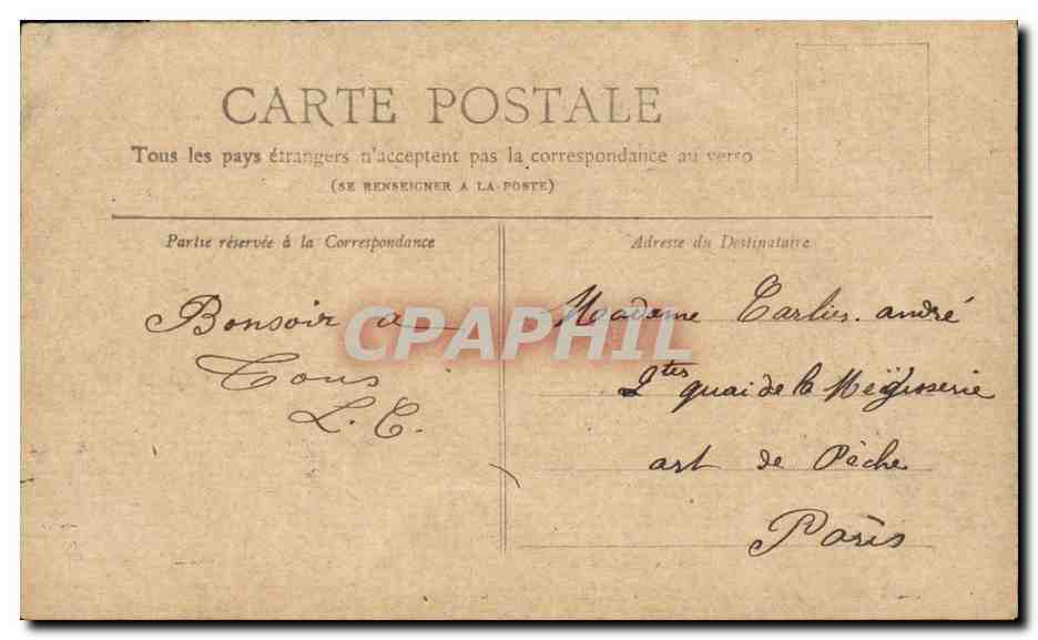 Paris CPA Le Trocadero et le pont d'iena — Rückseite