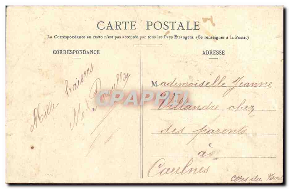 CPA Fantaisie Enfant Bon pour mille baisers — Verso