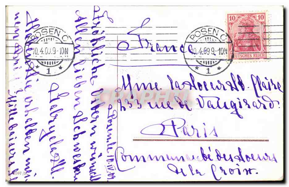 CPA Fantaisie Ange Angel — Rückseite
