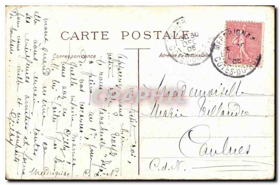 CPA Fantaisie Moulin Windmill — Verso