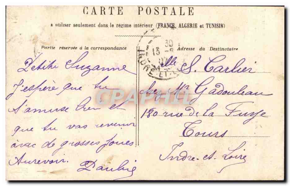 CPA Fantaisie Mon general je viens vous souhaiter uen bonne fete et une bonne sante — Rückseite