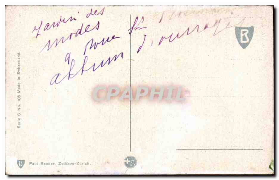 CPA Fantaisie Fleurs rose — Rückseite